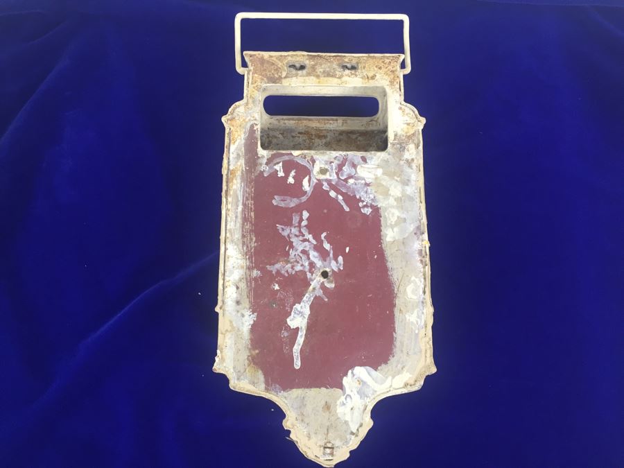 Vintage Cast Iron Metal Mailbox Letter Box Painted White [Photo 16]