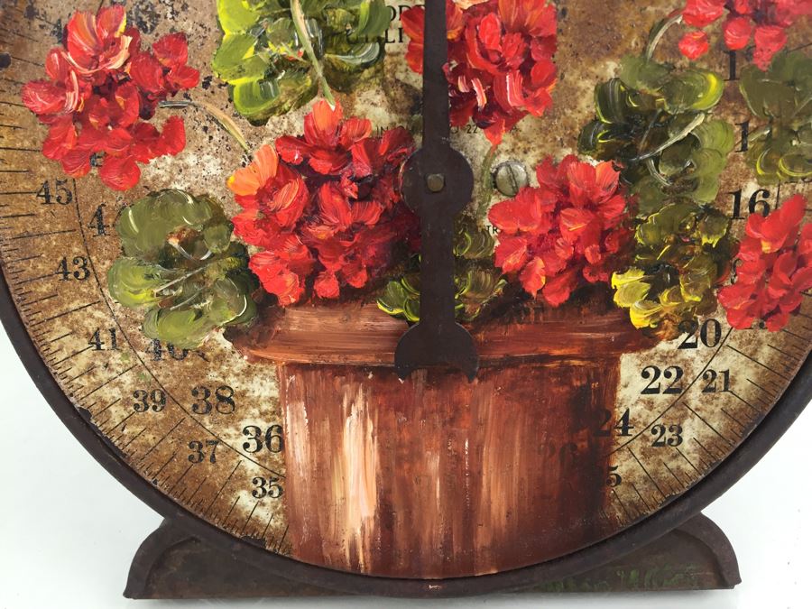 Vintage Kitchen Scale With Painted Floral Motif On Dial [Photo 2]