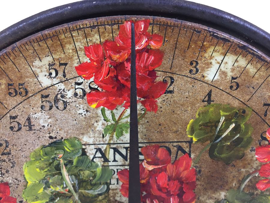 Vintage Kitchen Scale With Painted Floral Motif On Dial [Photo 5]