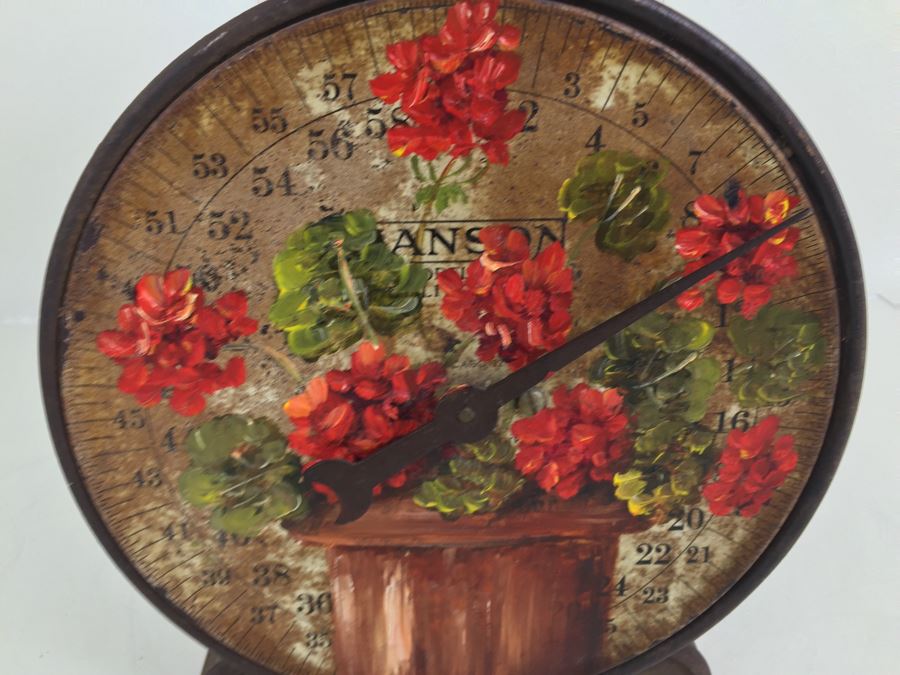 Vintage Kitchen Scale With Painted Floral Motif On Dial [Photo 11]