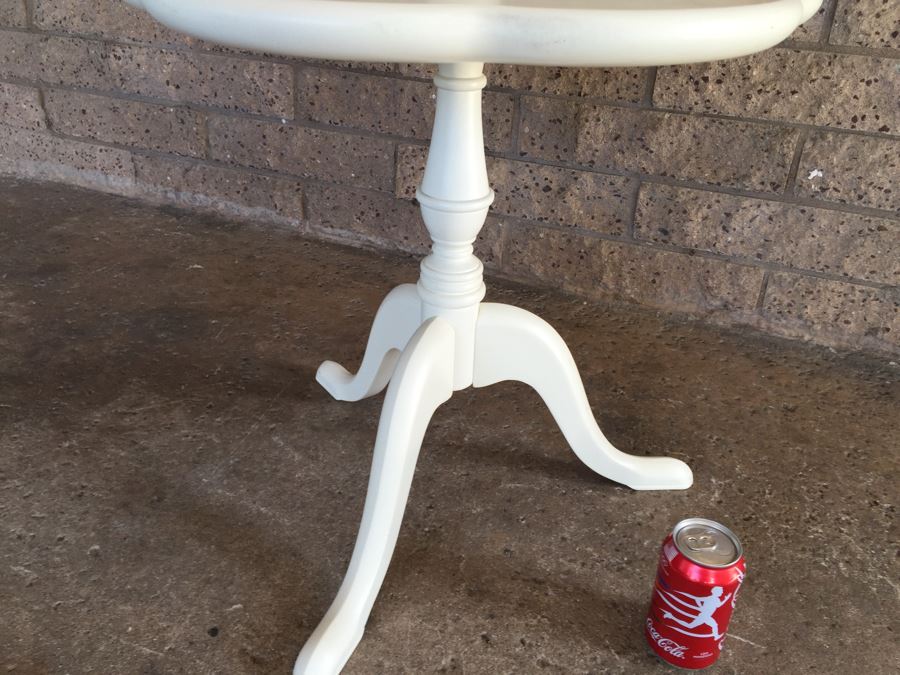 Pottery Barn White 2-Tier Pedestal Table [Photo 6]