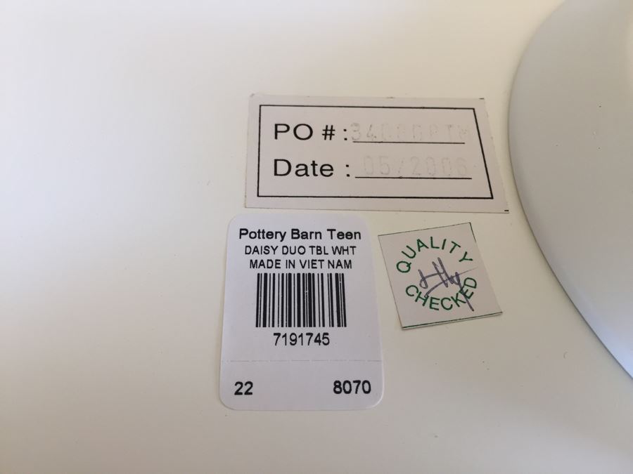 Pottery Barn White 2-Tier Pedestal Table [Photo 3]