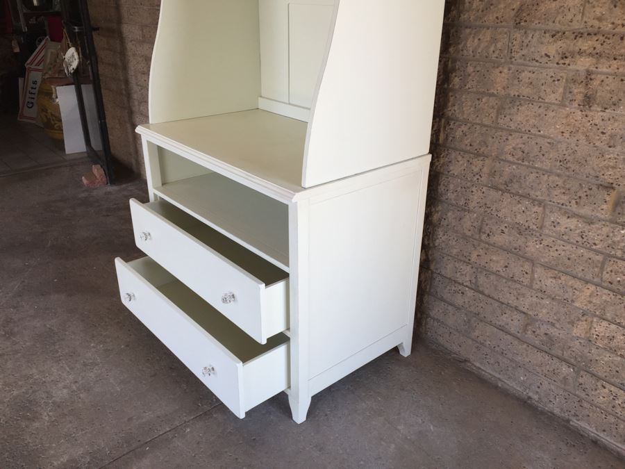 Pottery Barn White Chest Of Drawers With Removable Hutch