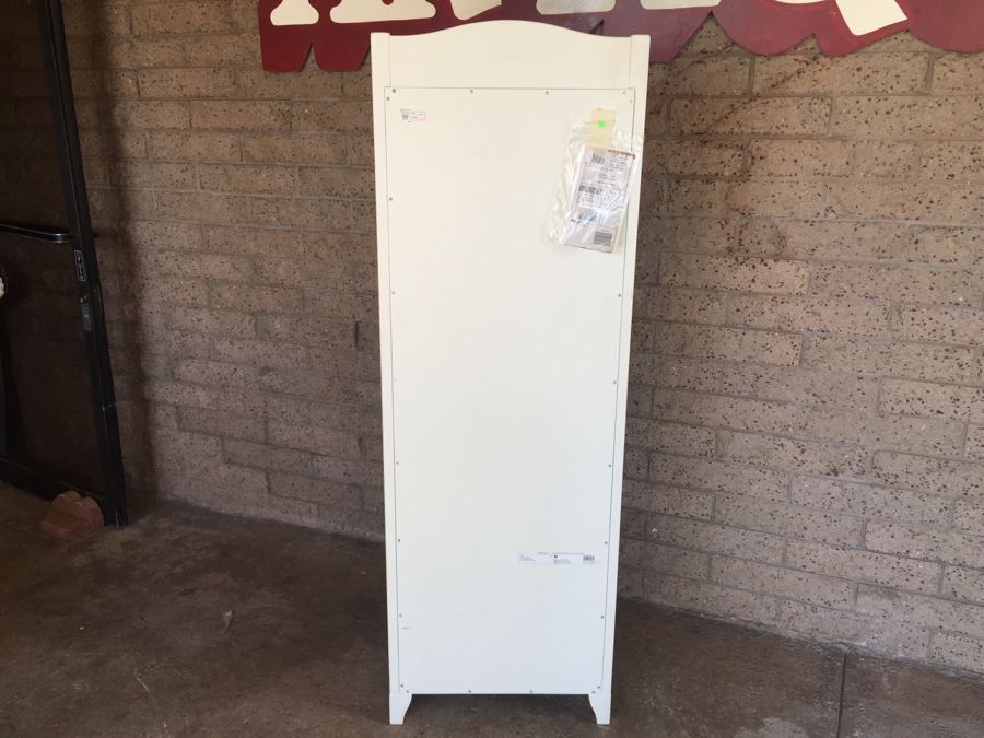 Pottery Barn White Bookcase With Drawer On Bottom [Photo 13]