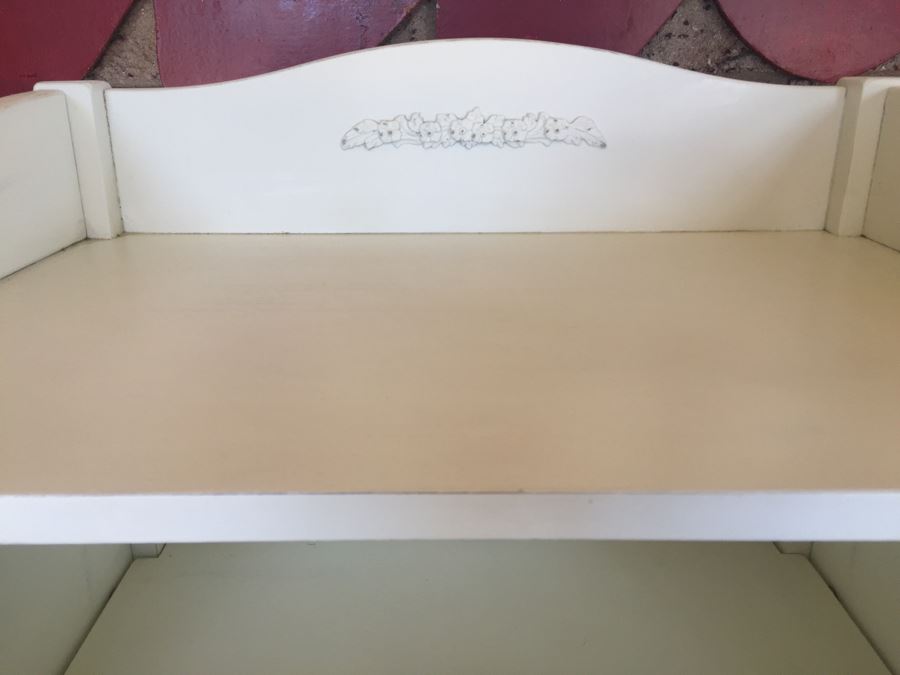 Pottery Barn White Bookcase With Drawer On Bottom [Photo 4]