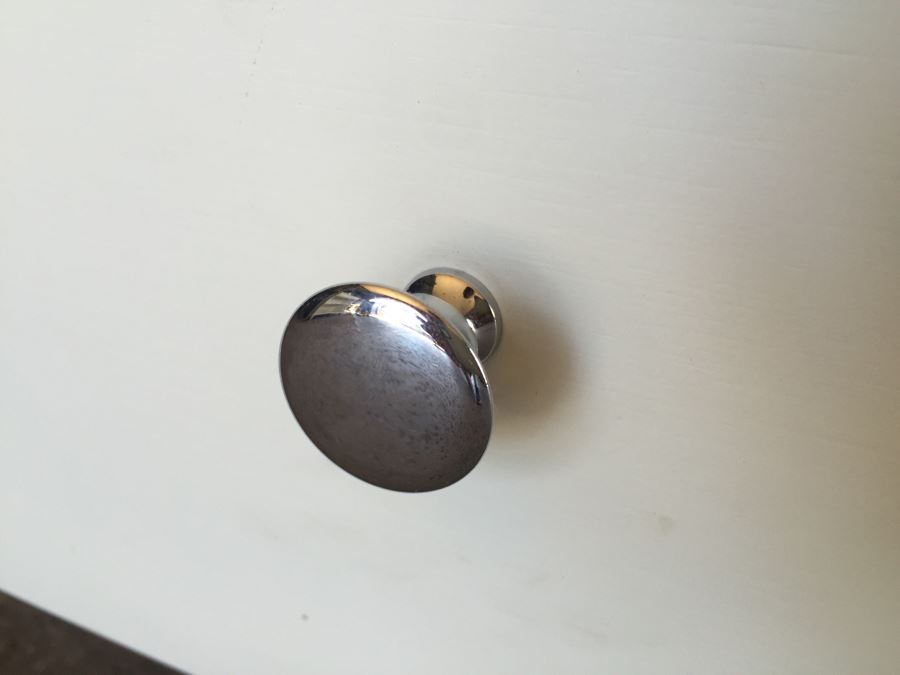 Pottery Barn White Bookcase With Drawer On Bottom [Photo 8]