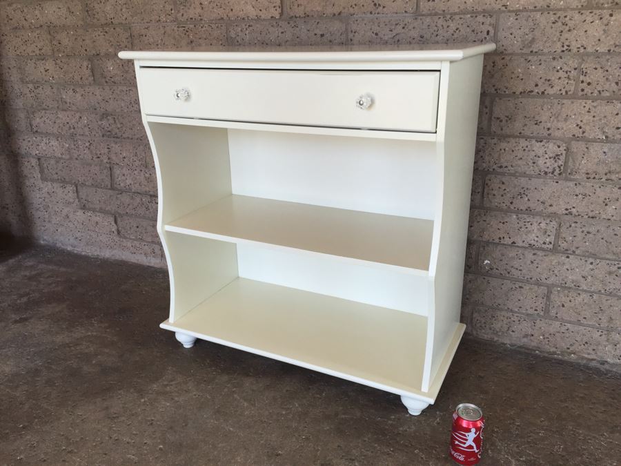 Pottery Barn White Cabinet With Top Drawer [Photo 4]