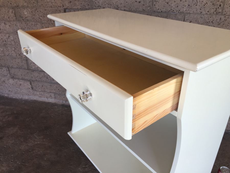 Pottery Barn White Cabinet With Top Drawer [Photo 3]