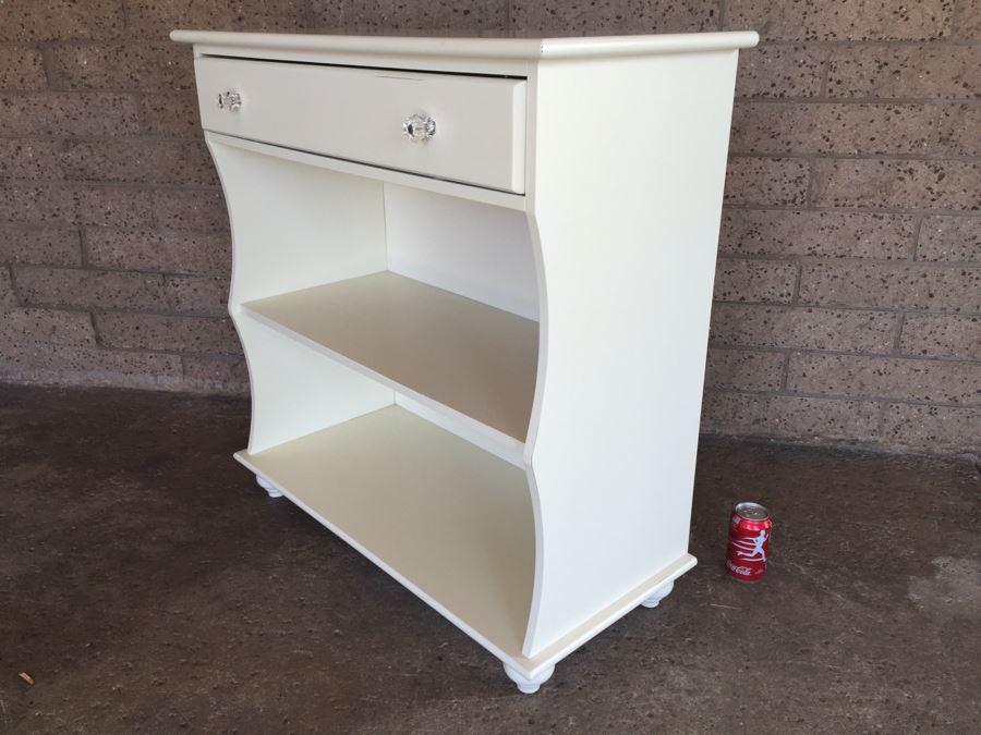 Pottery Barn White Cabinet With Top Drawer [Photo 2]