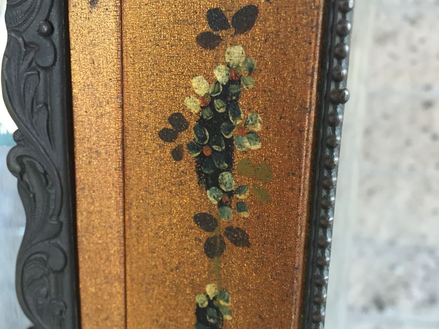 Exquisite French Curio Display Cabinet With Curved Glass On All Sides And Glass On Top Hand Painted And Beautifully Embellished With Metal Accents [Photo 12]