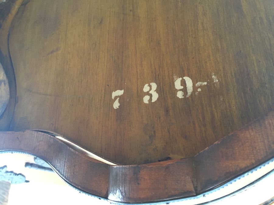 Exquisite French Curio Display Cabinet With Curved Glass On All Sides And Glass On Top Hand Painted And Beautifully Embellished With Metal Accents [Photo 39]