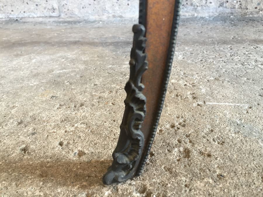 Exquisite French Curio Display Cabinet With Curved Glass On All Sides And Glass On Top Hand Painted And Beautifully Embellished With Metal Accents [Photo 38]