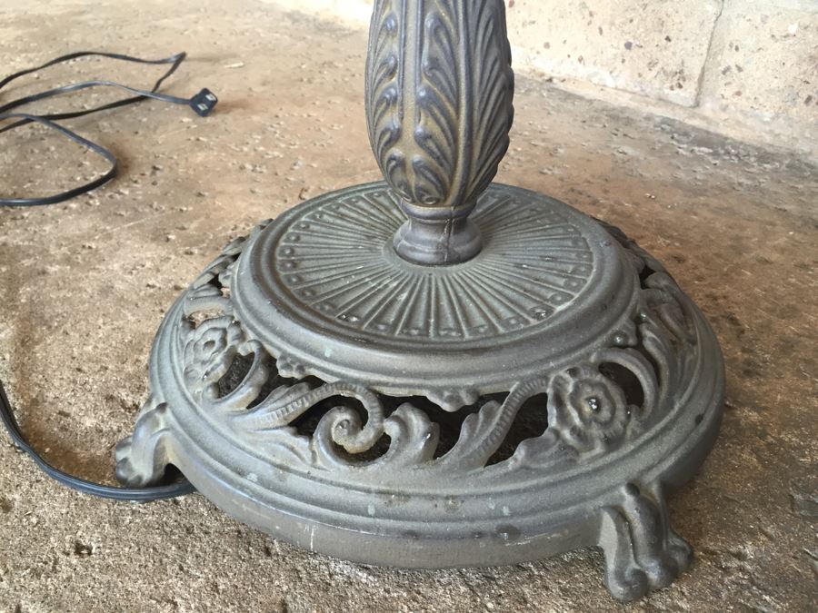 Nice Metal Floor Lamp Accented With Polished Agate [Photo 10]