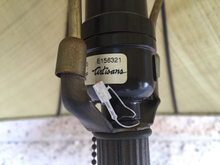 Nice Metal Floor Lamp Accented With Polished Agate [Photo 13]