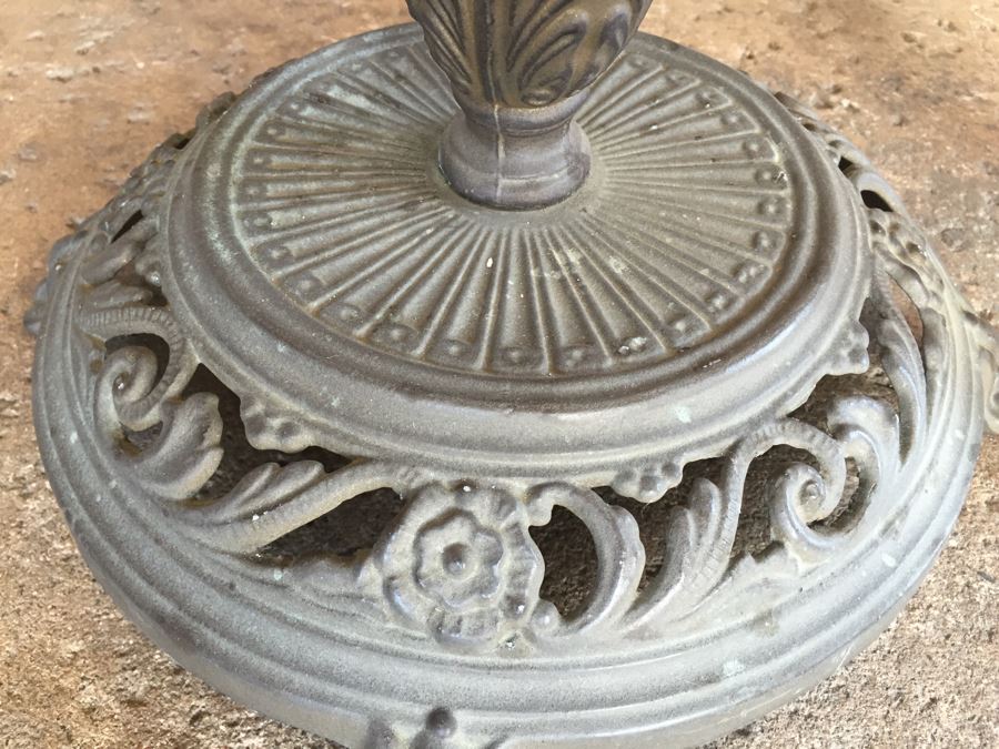 Nice Metal Floor Lamp Accented With Polished Agate [Photo 8]