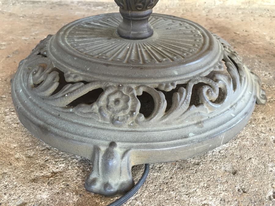 Nice Metal Floor Lamp Accented With Polished Agate [Photo 7]