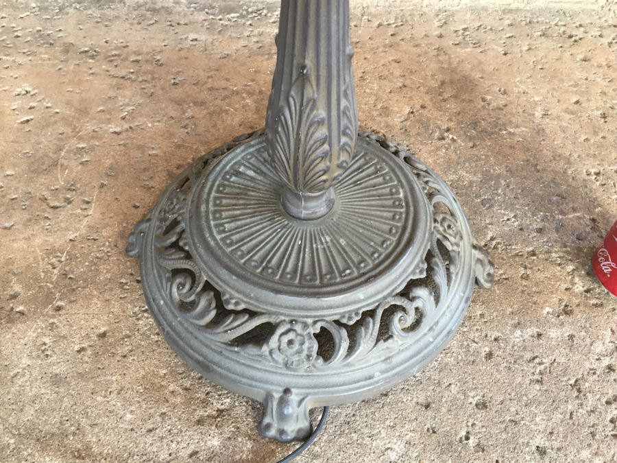 Nice Metal Floor Lamp Accented With Polished Agate [Photo 9]