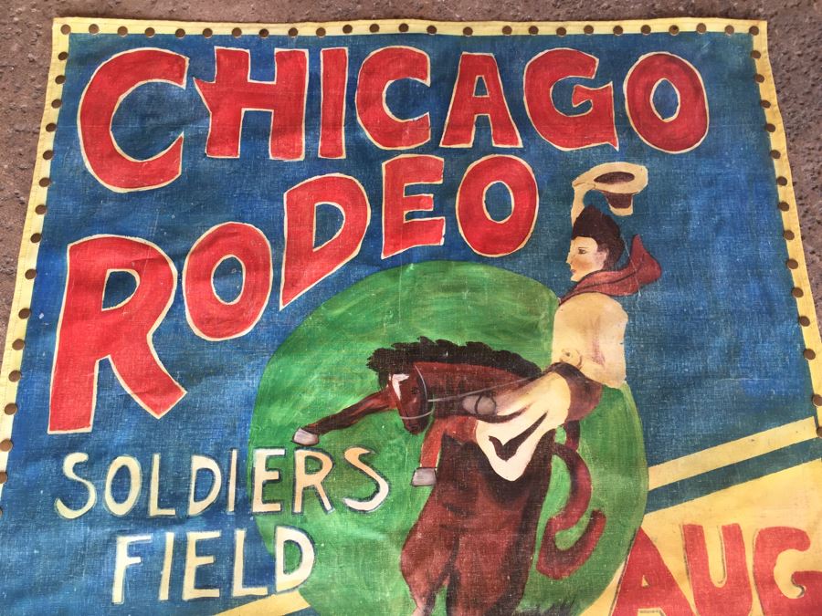 Chicago Rodeo Reproduction Canvas Painting Poster