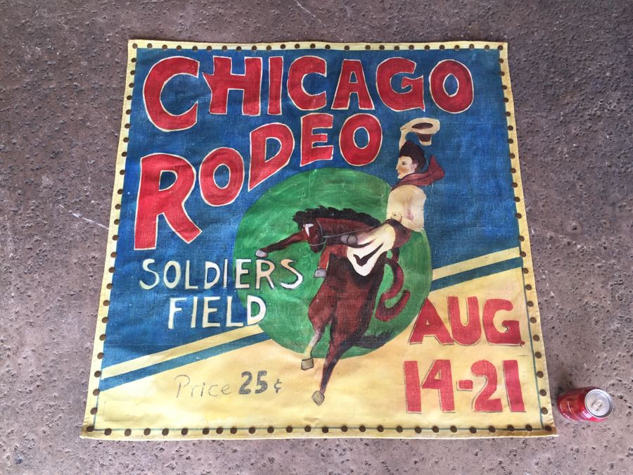 Chicago Rodeo Reproduction Canvas Painting Poster