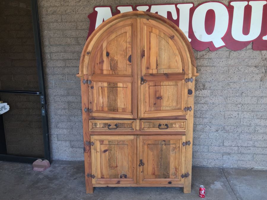 Rustic Pine Cabinet With Dome Top [Photo 1]