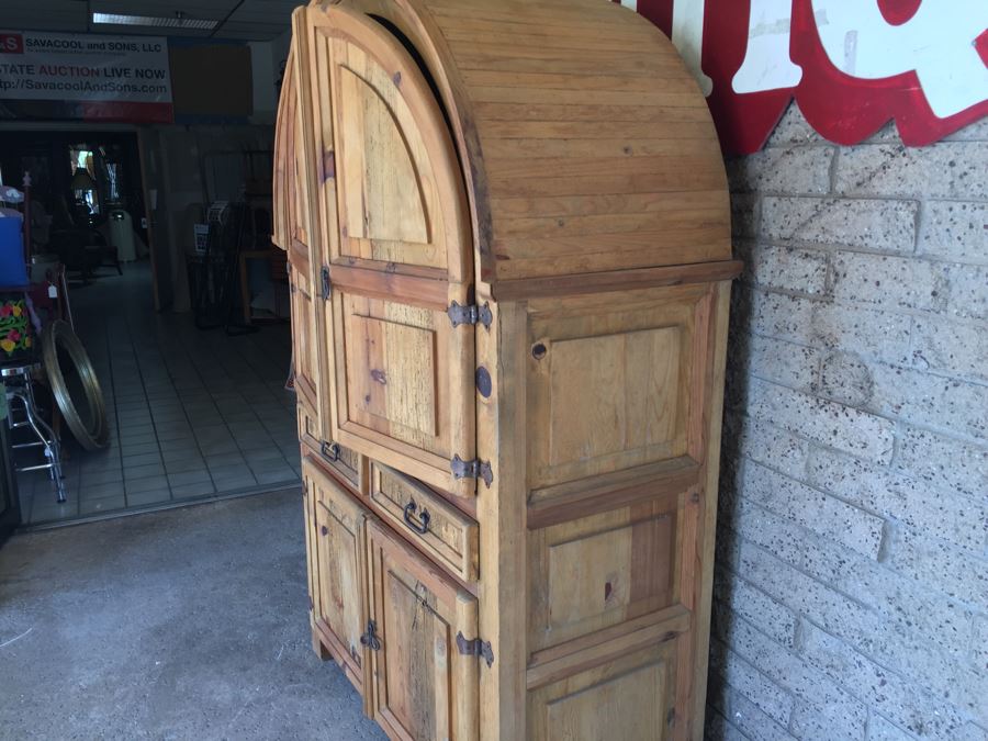 Rustic Pine Cabinet With Dome Top [Photo 8]