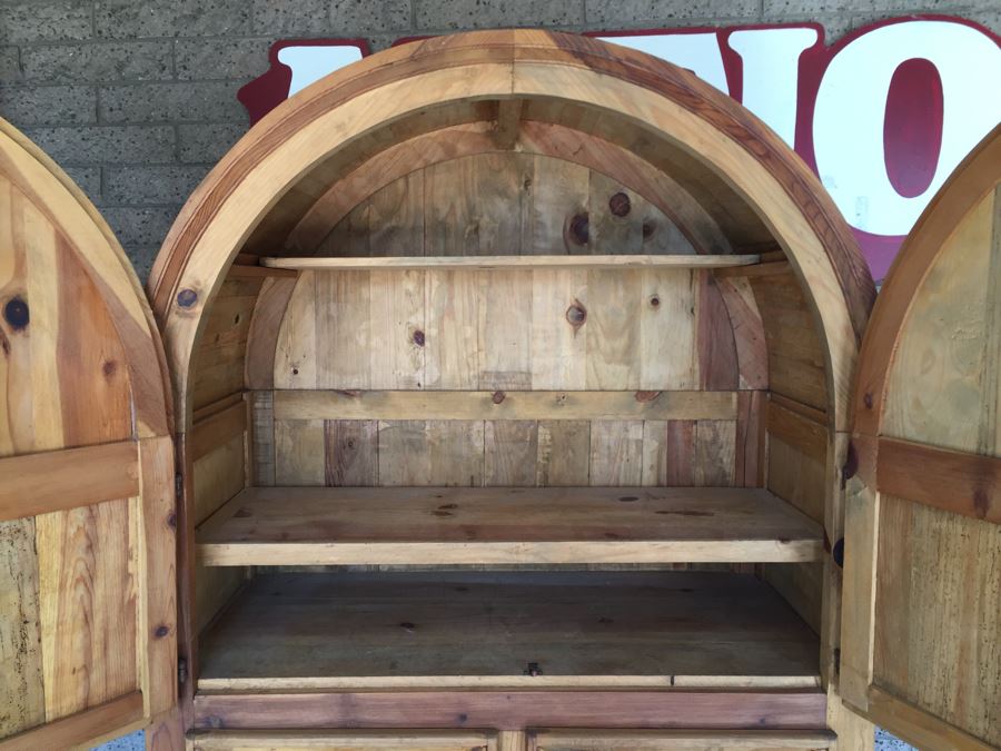 Rustic Pine Cabinet With Dome Top [Photo 11]