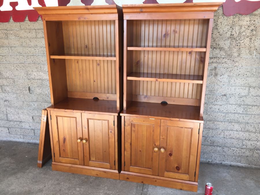 4-Piece Pottery Barn Kids Cabinet With Hutch Bookcase [Photo 4]