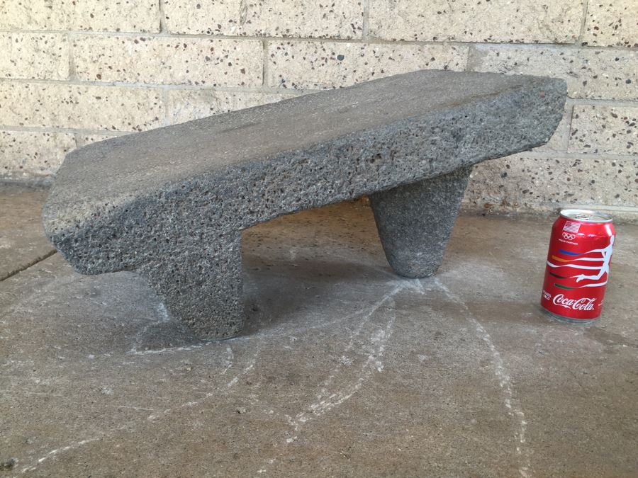 Old Probably Mexican Stone Basalt Tri-Legged Slanted Metate Grinding Stone Tortillas [Photo 6]