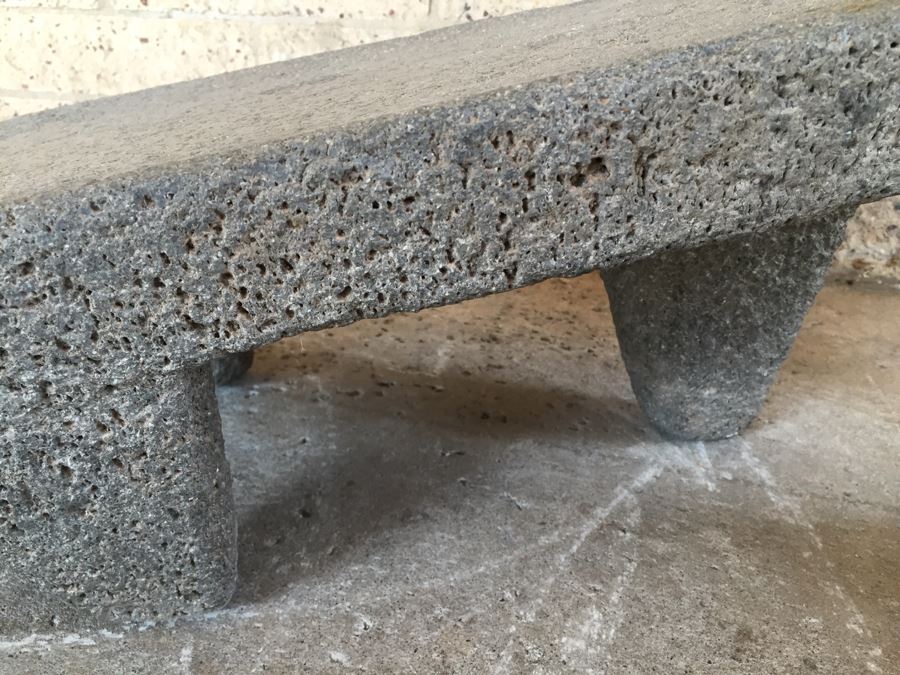 Old Probably Mexican Stone Basalt Tri-Legged Slanted Metate Grinding Stone Tortillas [Photo 7]