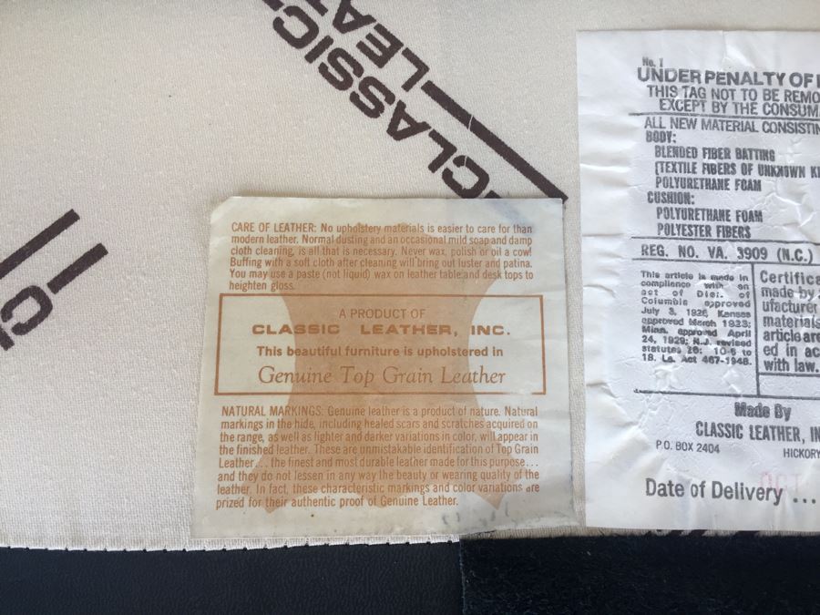 Light Blue Leather Armchar With Matching Ottoman By Classic Leather Inc. [Photo 9]