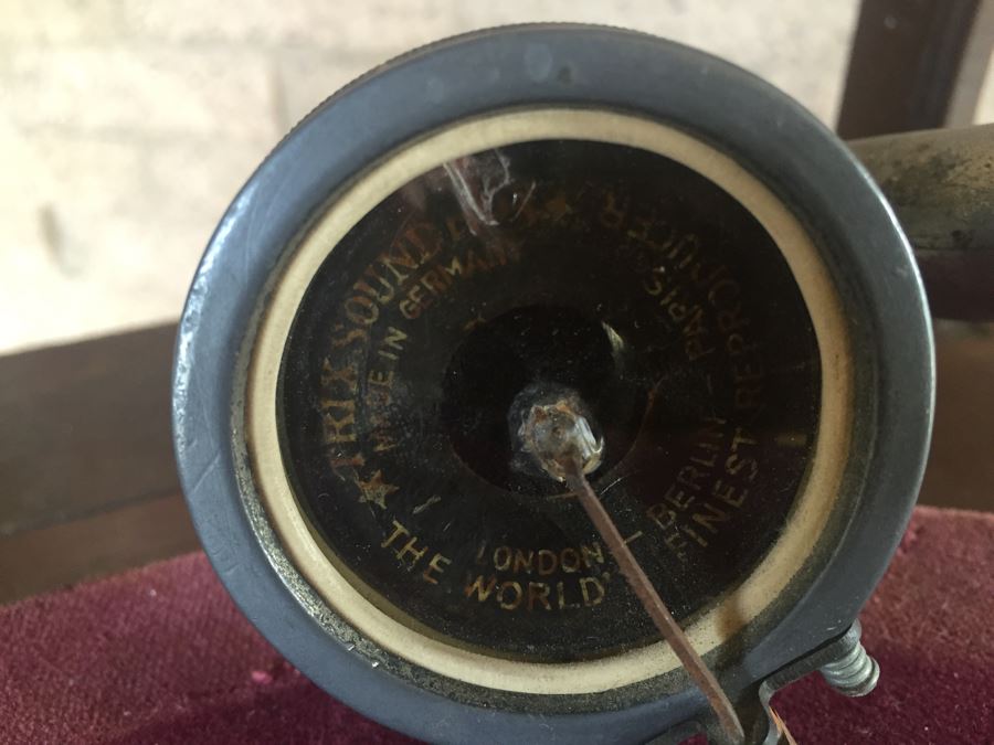 Working Antique Gramophone The World's Finest Reproducer Made In Germany With Large Sound Horn Trix Sound 78 Record Player [Photo 8]