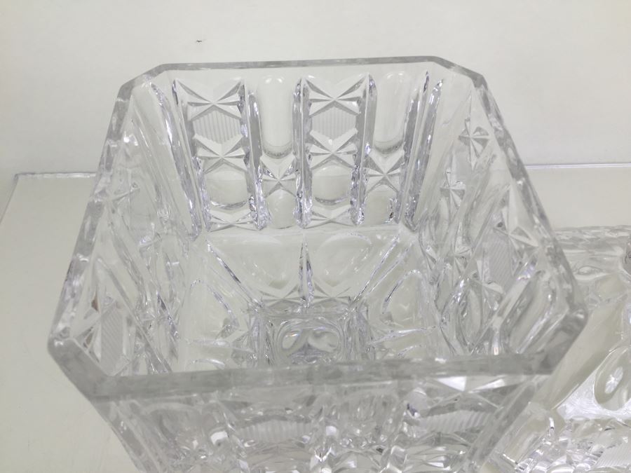 Large Cut Glass Candy Dish With Lid [Photo 8]