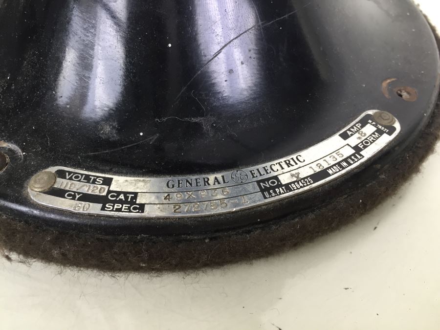 General Electric Art Decco Fan Circa 1938 49x936 16' AB/SC Vortalex Chrome Excellent Working Condition [Photo 5]