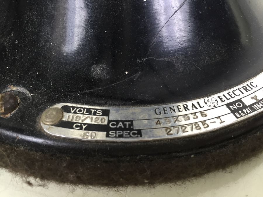 General Electric Art Decco Fan Circa 1938 49x936 16' AB/SC Vortalex Chrome Excellent Working Condition [Photo 10]