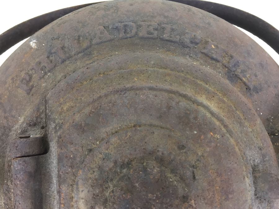 Vintage Cast Iron Tea Pot Kettle 'Barrows Savery & Co' Philadelphia   [Photo 9]