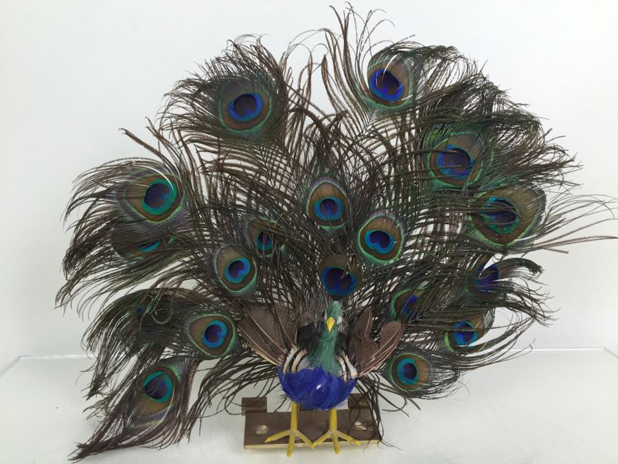 Peacock Statue Feather Sculpture