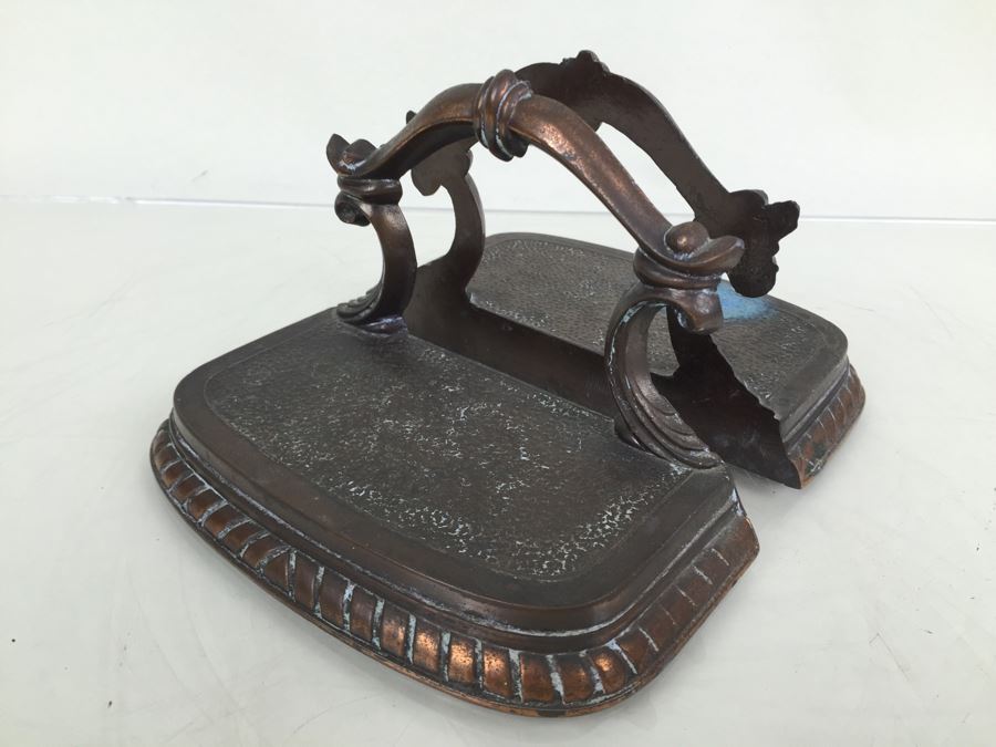 Set of 2 Vintage Art Nouveau Style Metal Bookends - Warner Electric Co. Chicago [Photo 8]