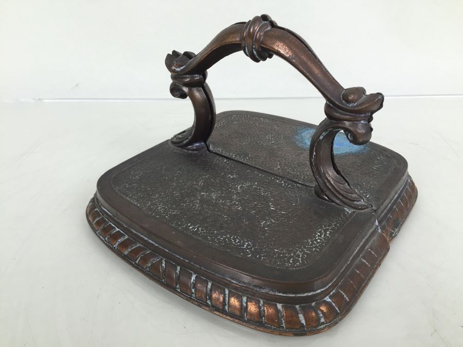 Set of 2 Vintage Art Nouveau Style Metal Bookends - Warner Electric Co. Chicago [Photo 7]