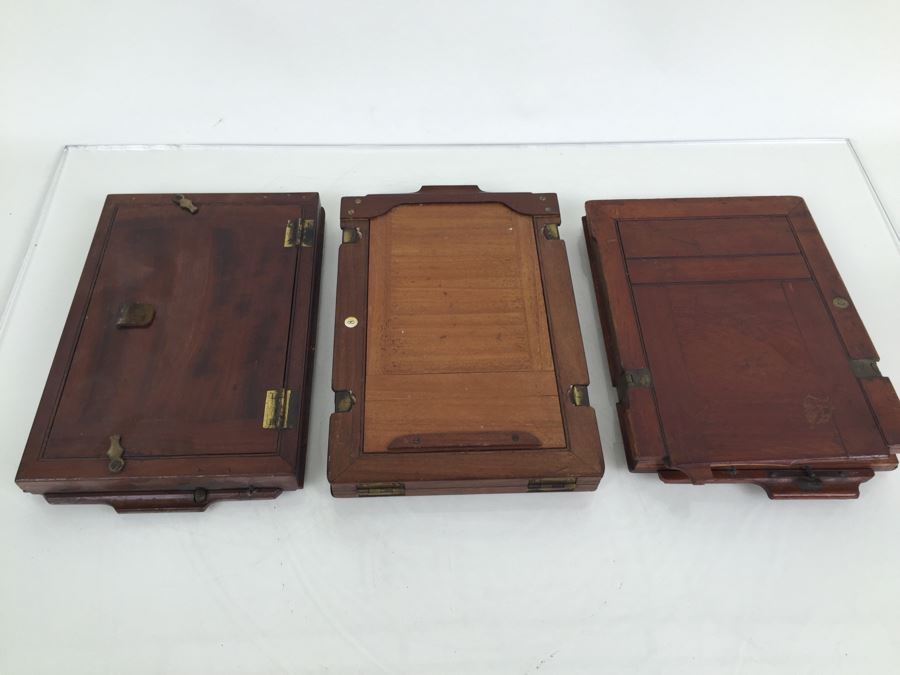 Thornton Pickard Imperial Triple Extension Half Plate Bellows Camera With Lens And (3) Plates [Photo 21]