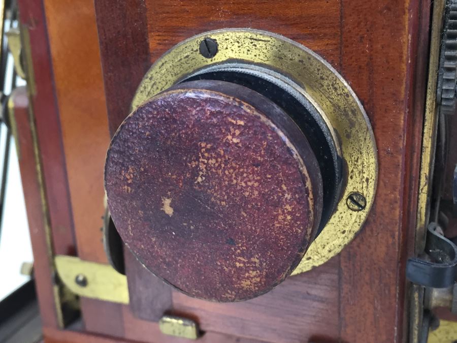 Thornton Pickard Imperial Triple Extension Half Plate Bellows Camera With Lens And (3) Plates [Photo 8]