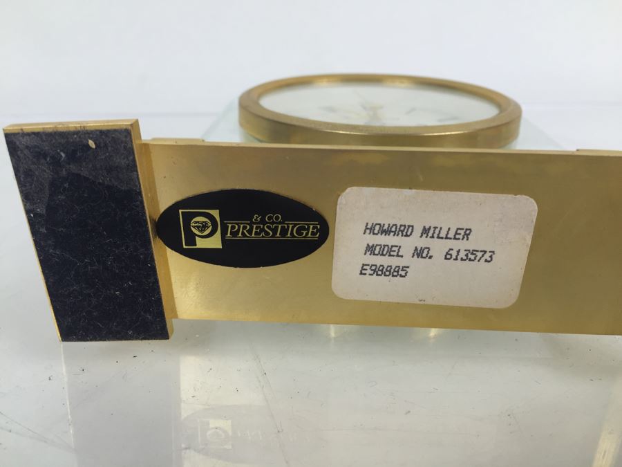 Howard Miller Clock With Maurice Lucas Sports Invitational Engraved In Glass [Photo 6]