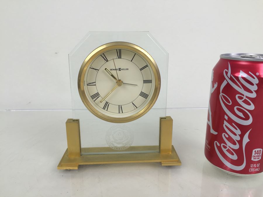 Howard Miller Clock With Maurice Lucas Sports Invitational Engraved In Glass [Photo 4]