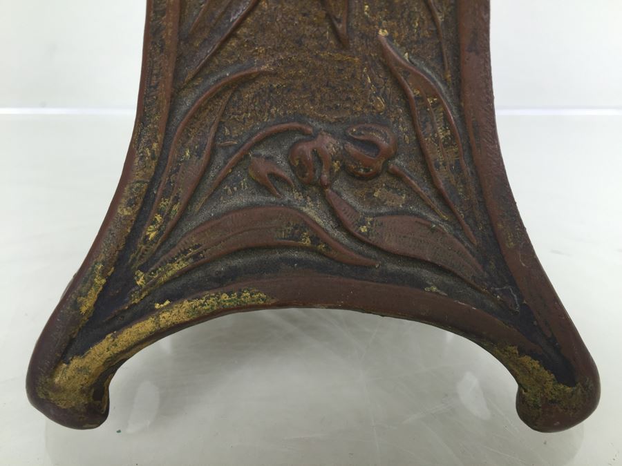 Vintage Art Nouveau Bronze Case New Haven Clock Co Clock [Photo 22]