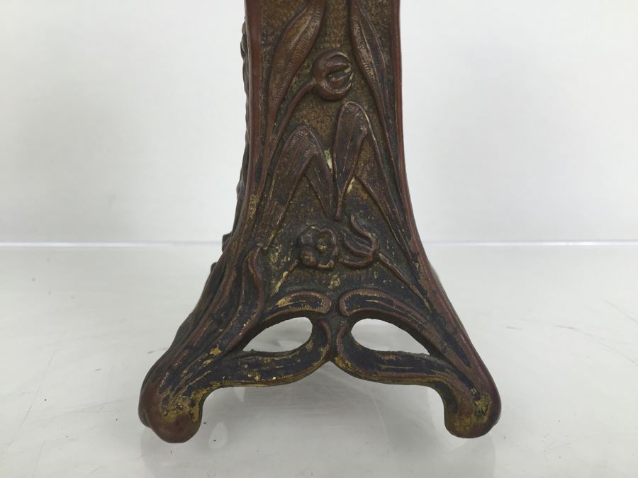 Vintage Art Nouveau Bronze Case New Haven Clock Co Clock [Photo 24]