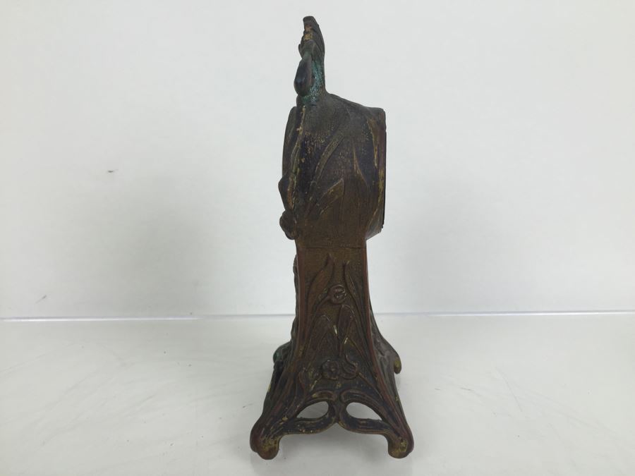 Vintage Art Nouveau Bronze Case New Haven Clock Co Clock [Photo 23]