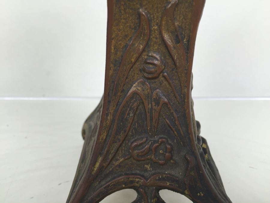 Vintage Art Nouveau Bronze Case New Haven Clock Co Clock [Photo 17]