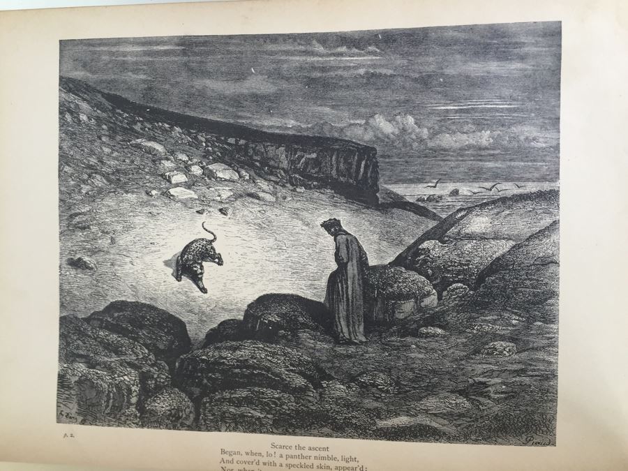 Dante's Inferno Hardcover Book With Illustrations By M. Gustave Dore New Edition Pollard & Moss 1887 [Photo 25]