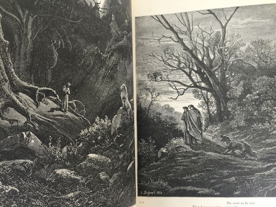 Dante's Inferno Hardcover Book With Illustrations By M. Gustave Dore New Edition Pollard & Moss 1887 [Photo 26]