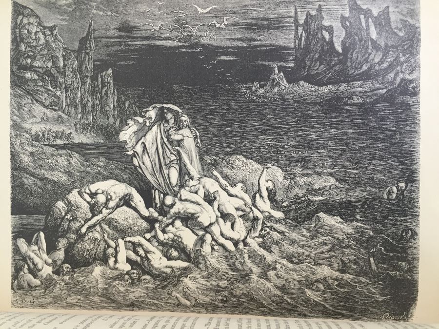 Dante's Inferno Hardcover Book With Illustrations By M. Gustave Dore New Edition Pollard & Moss 1887 [Photo 28]