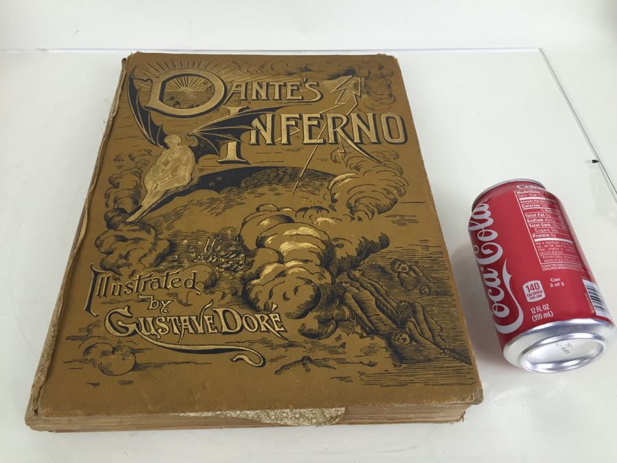 Dante's Inferno Hardcover Book With Illustrations By M. Gustave Dore New Edition Pollard & Moss 1887 [Photo 1]